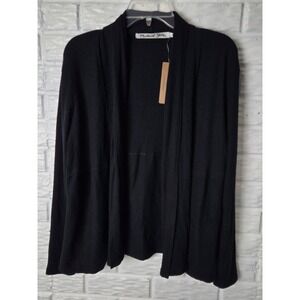 MICHAEL STARS open front cardigan Women's Medium lightweight sweater black NWT
